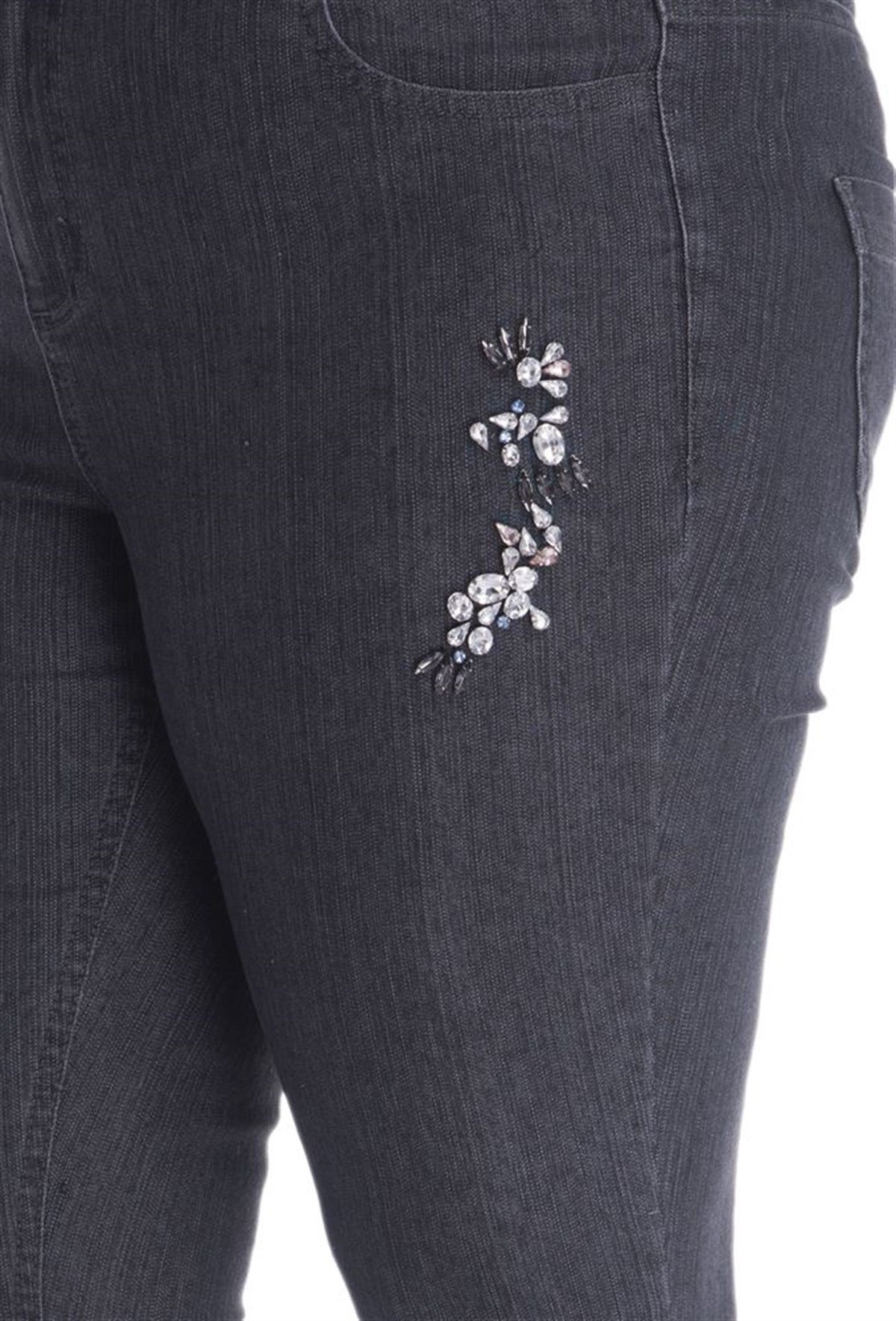 Süs Taşlı 5 Cep Denim PantolonMYLINE13403-m