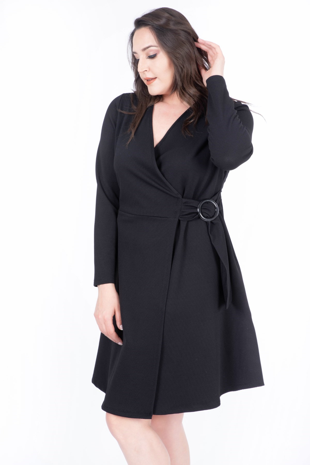 Tokalı Kruvaze ElbiseMYLINE34461