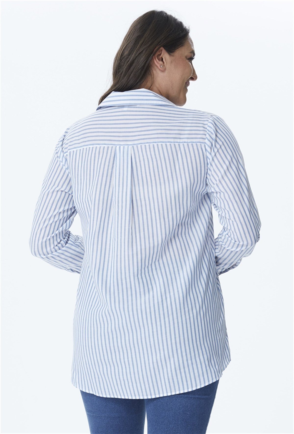 Uzun Kol Dökümlü GömlekMYLINE23924