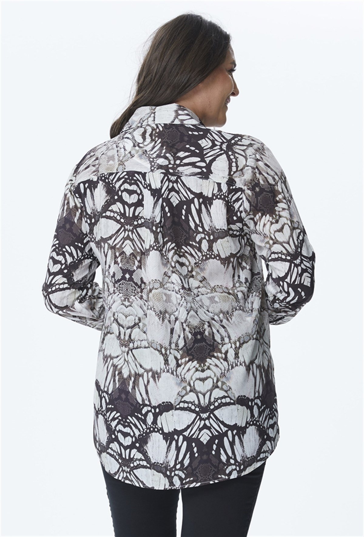 Uzun Kol Dökümlü GömlekMYLINE23925