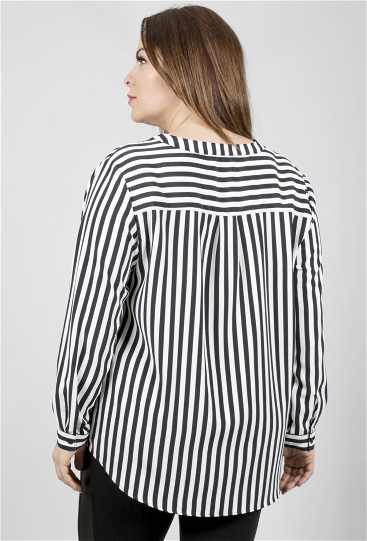 Uzun Kollu Çizgili BluzMYLINE23521