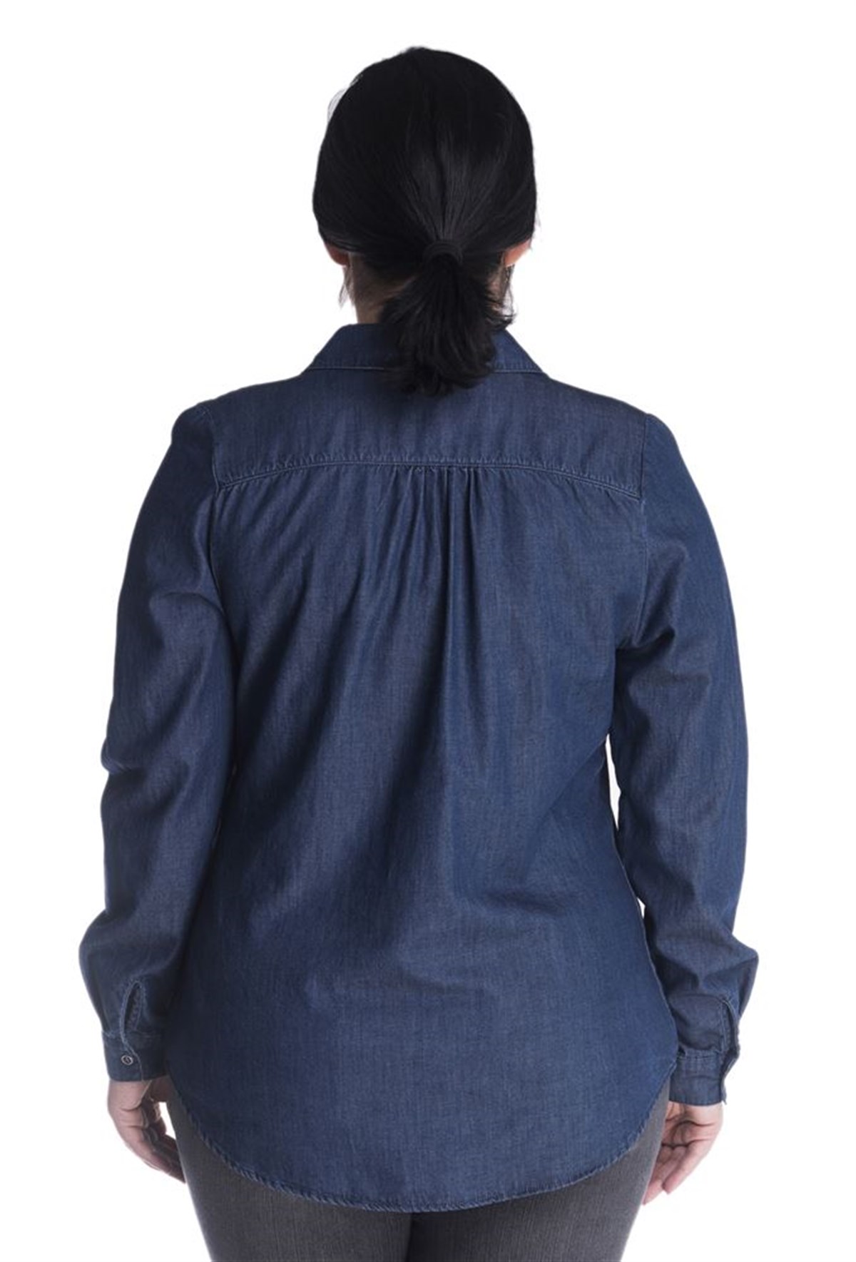 Uzun Kollu Denim GömlekMYLINE13373-m