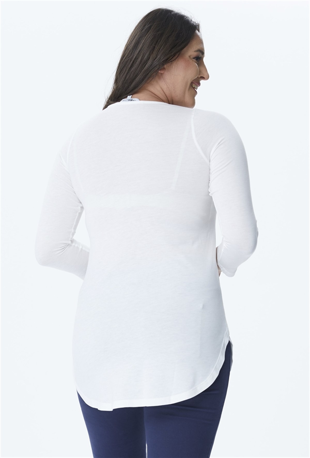 Uzun Kollu Örme TunikMYLINE23936