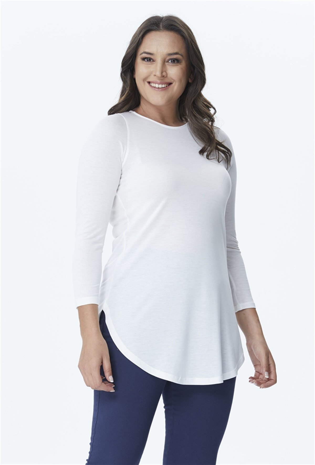 Uzun Kollu Örme TunikMYLINE23936