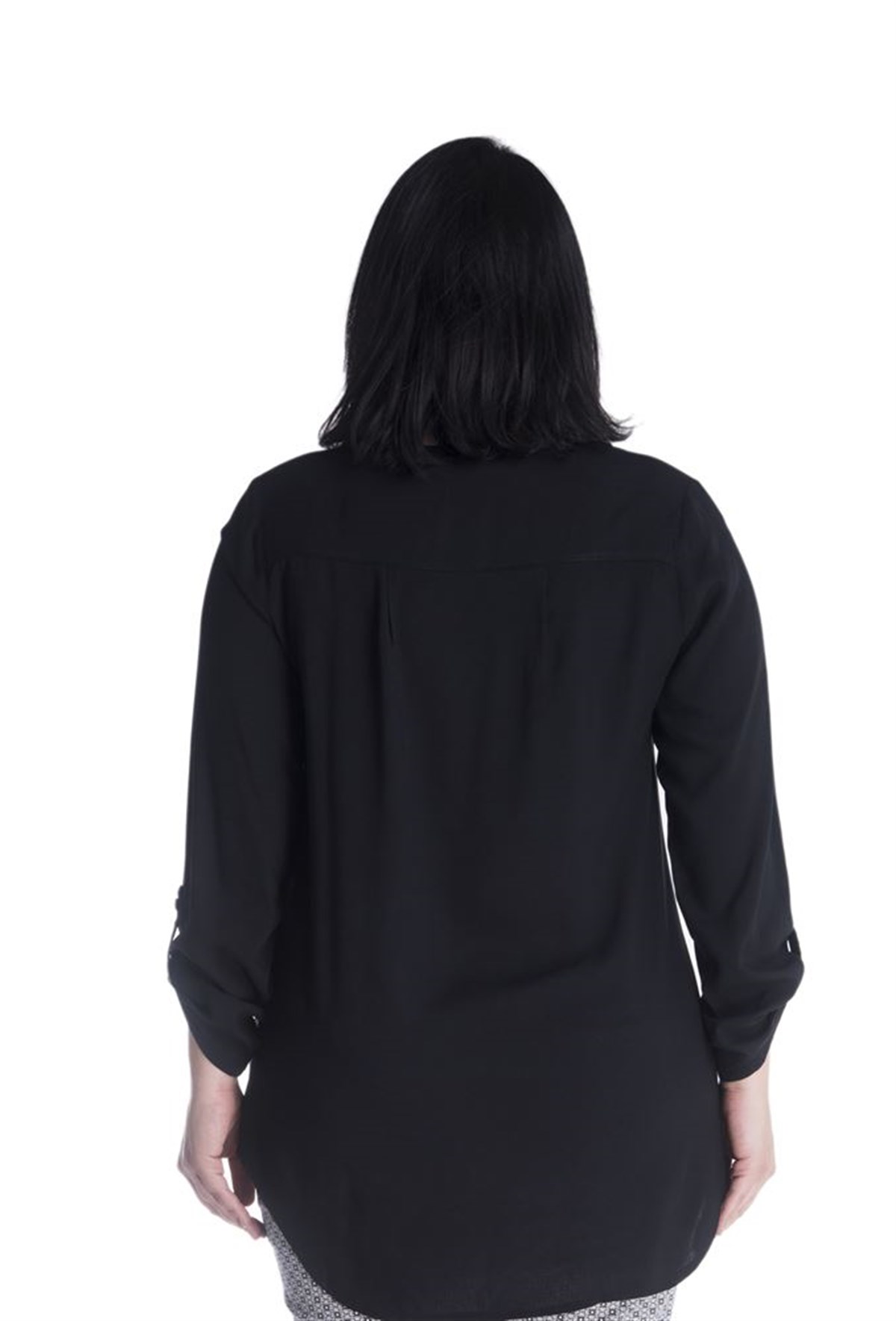 Uzun Kollu Viskon BluzMYLINE12474-m