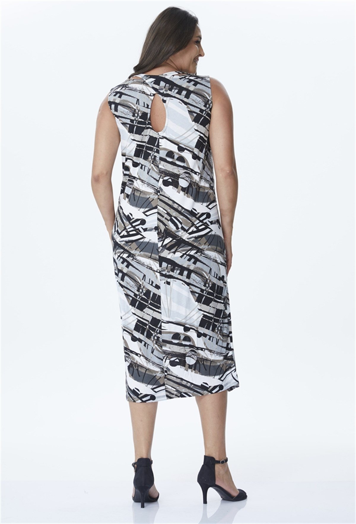 Uzun Örme Arka Detaylı ElbiseMYLINE23884