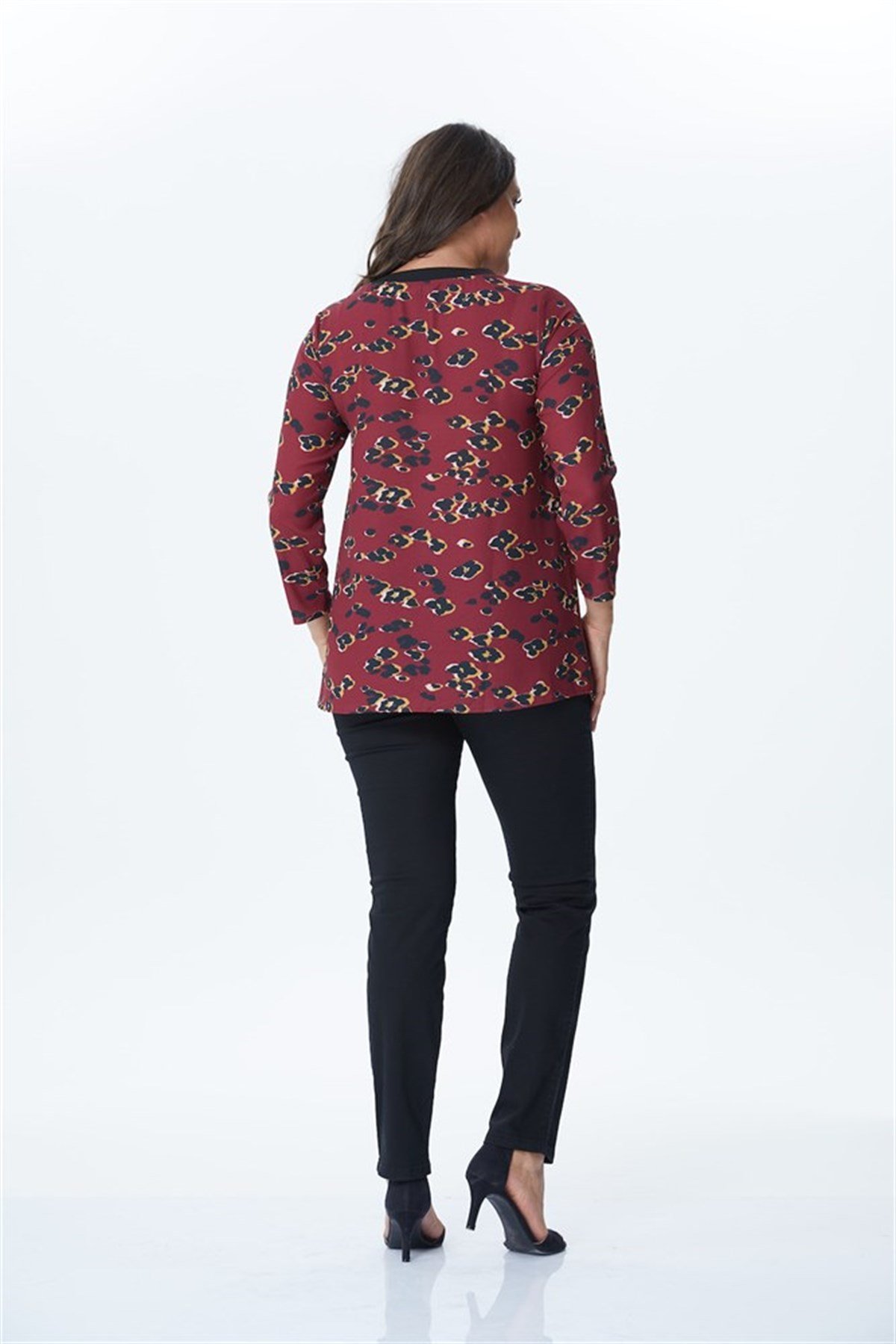 V Yaka Ribanalı BluzMYLINE34174