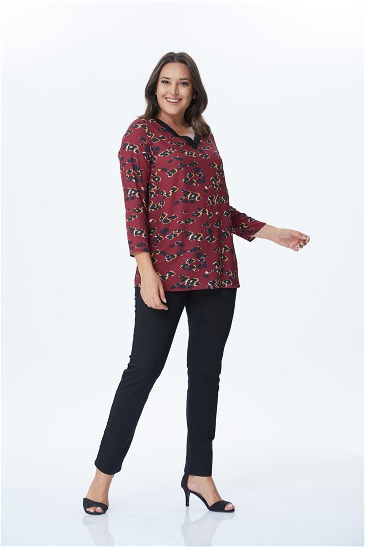 V Yaka Ribanalı BluzMYLINE34174