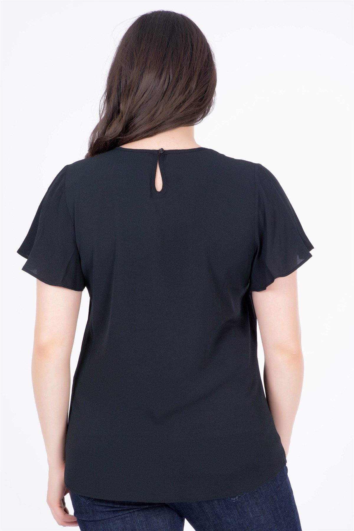 Volanlı Kısa Kol BluzMYLINE23688