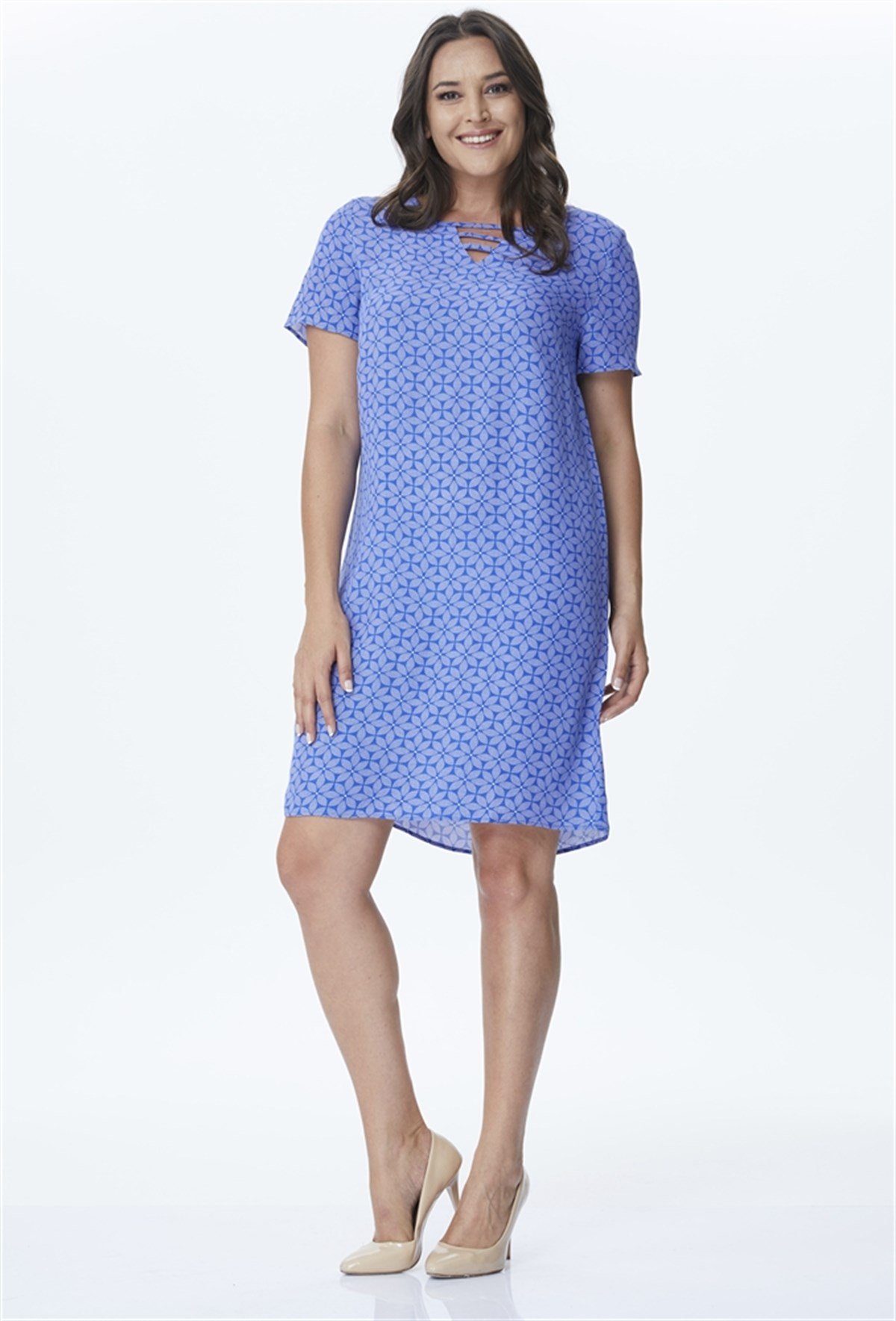 Yaka Detaylı ElbiseMYLINE23948