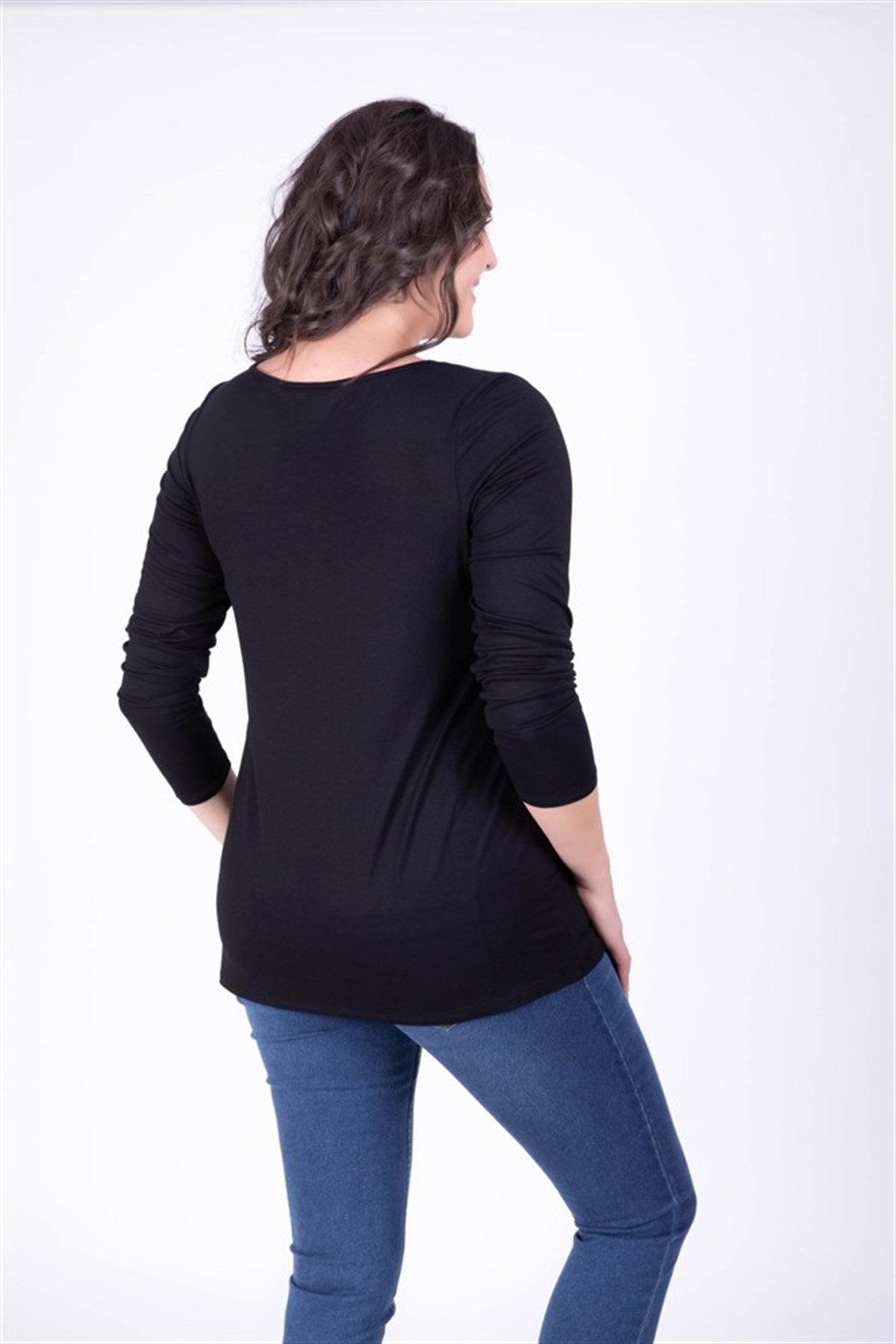 Yakası Biyeli BluzMYLINE24090