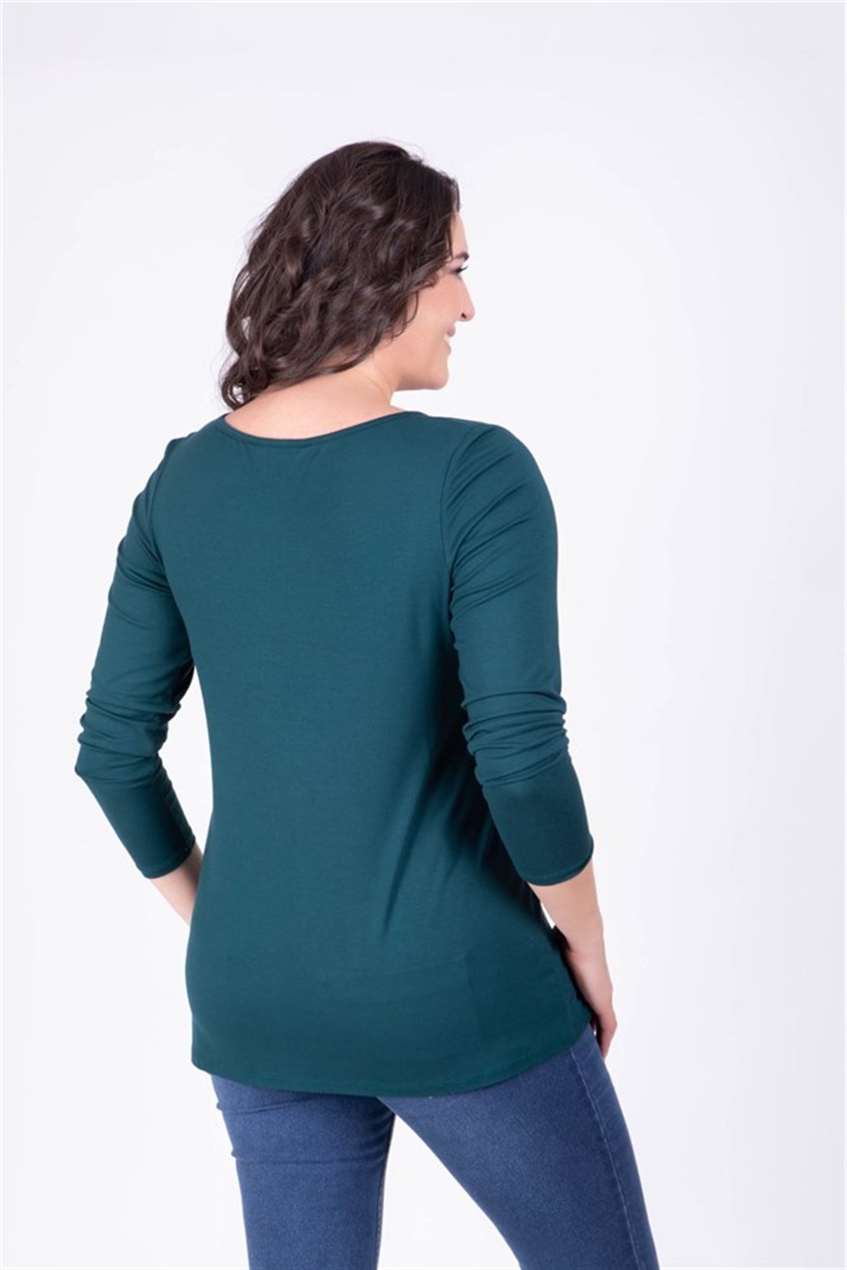 Yakası Biyeli BluzMYLINE34122