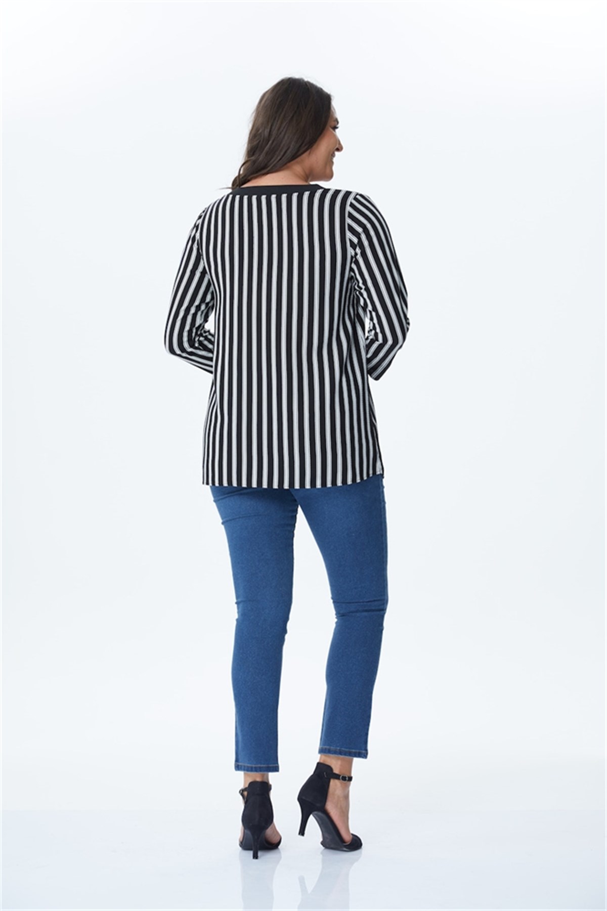 Yakası Ribana Detaylı BluzMYLINE34175