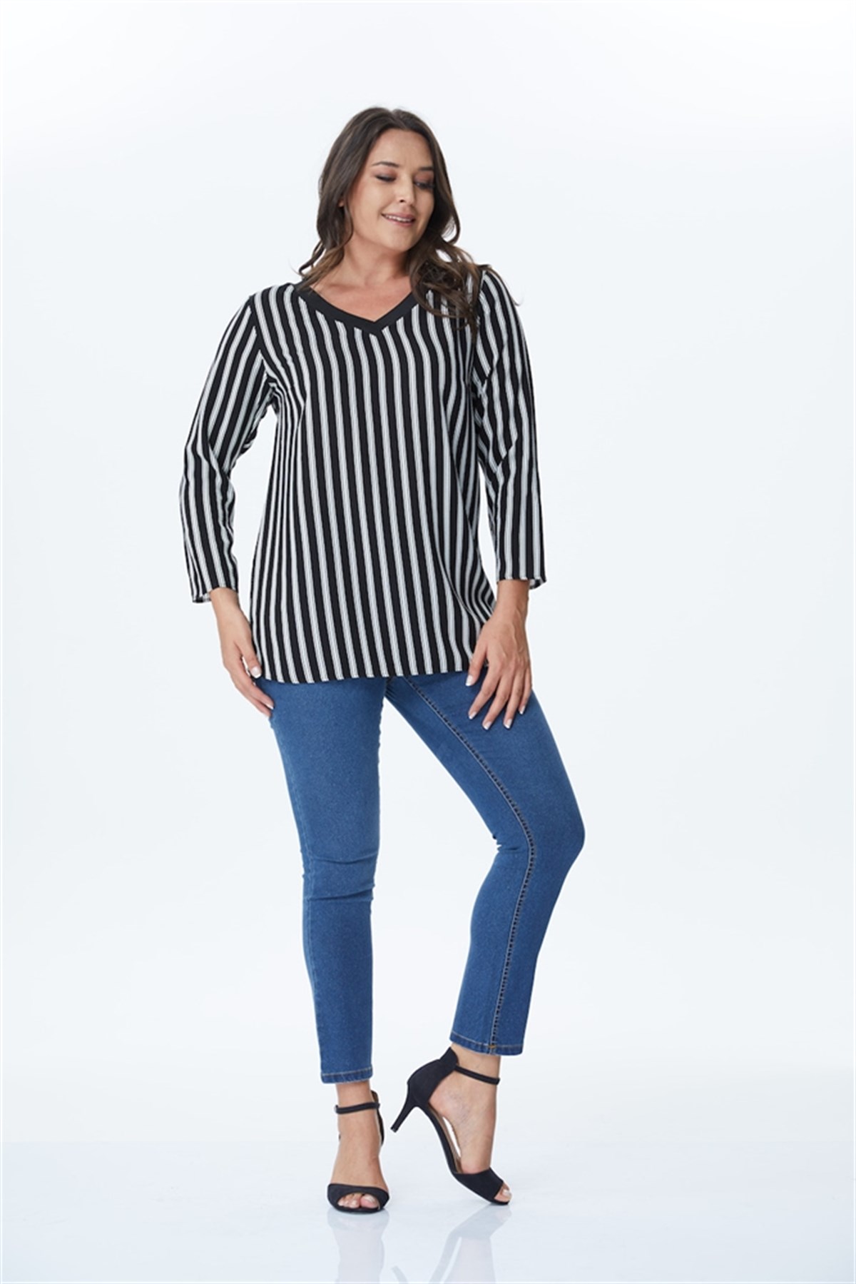 Yakası Ribana Detaylı BluzMYLINE34175