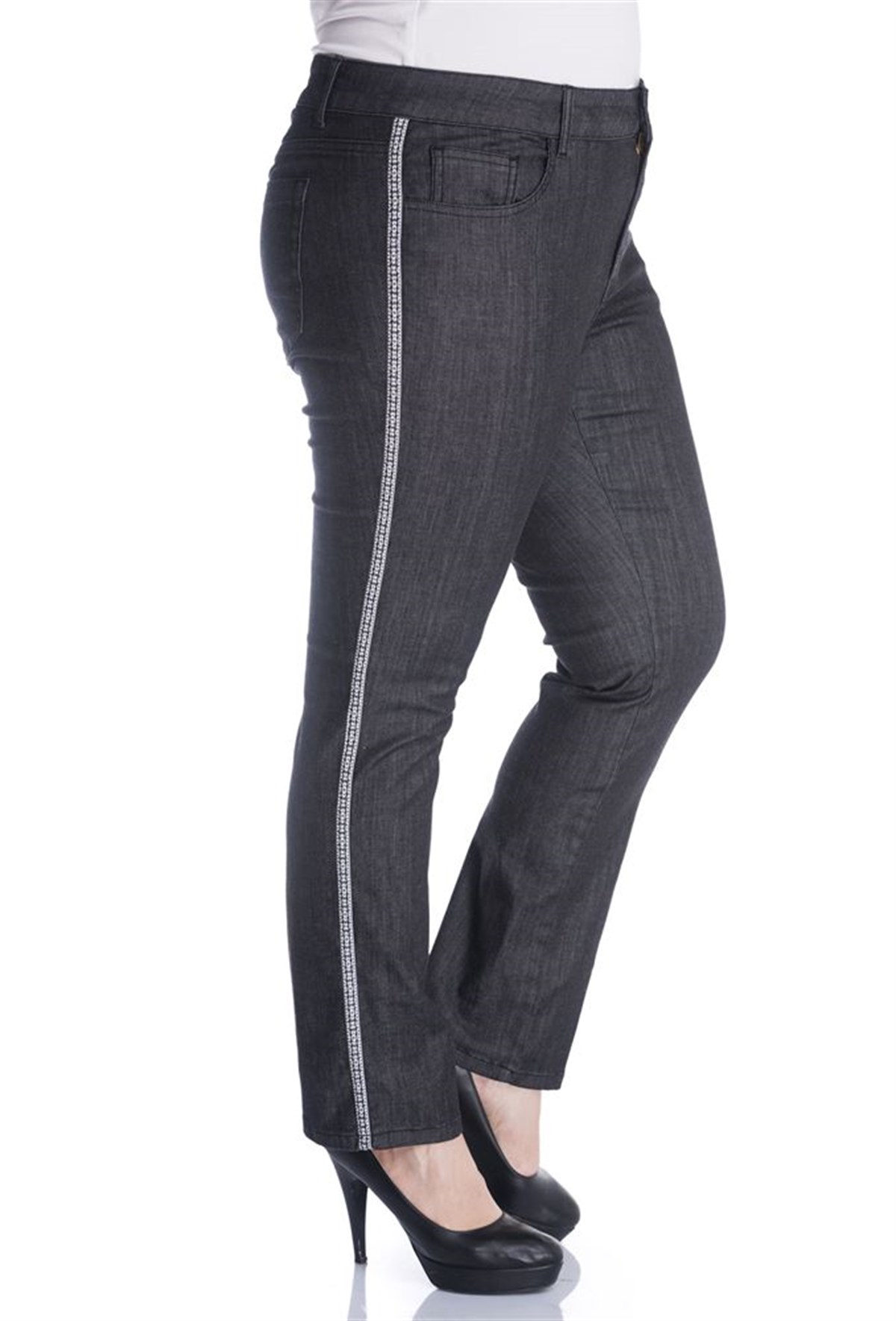 Yandan Şeritli 5 Cep PantolonMYLINE13381-m