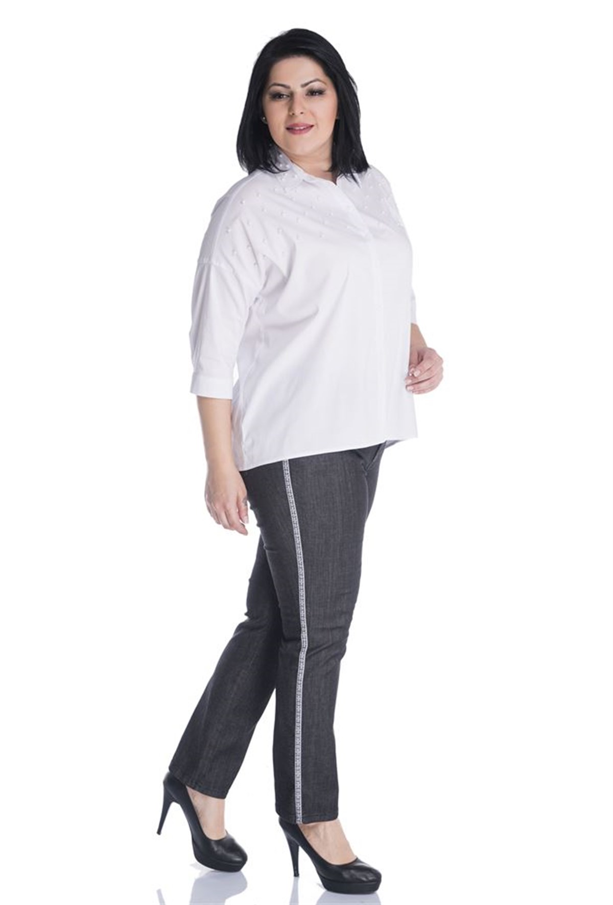 Yandan Şeritli 5 Cep PantolonMYLINE13381-m