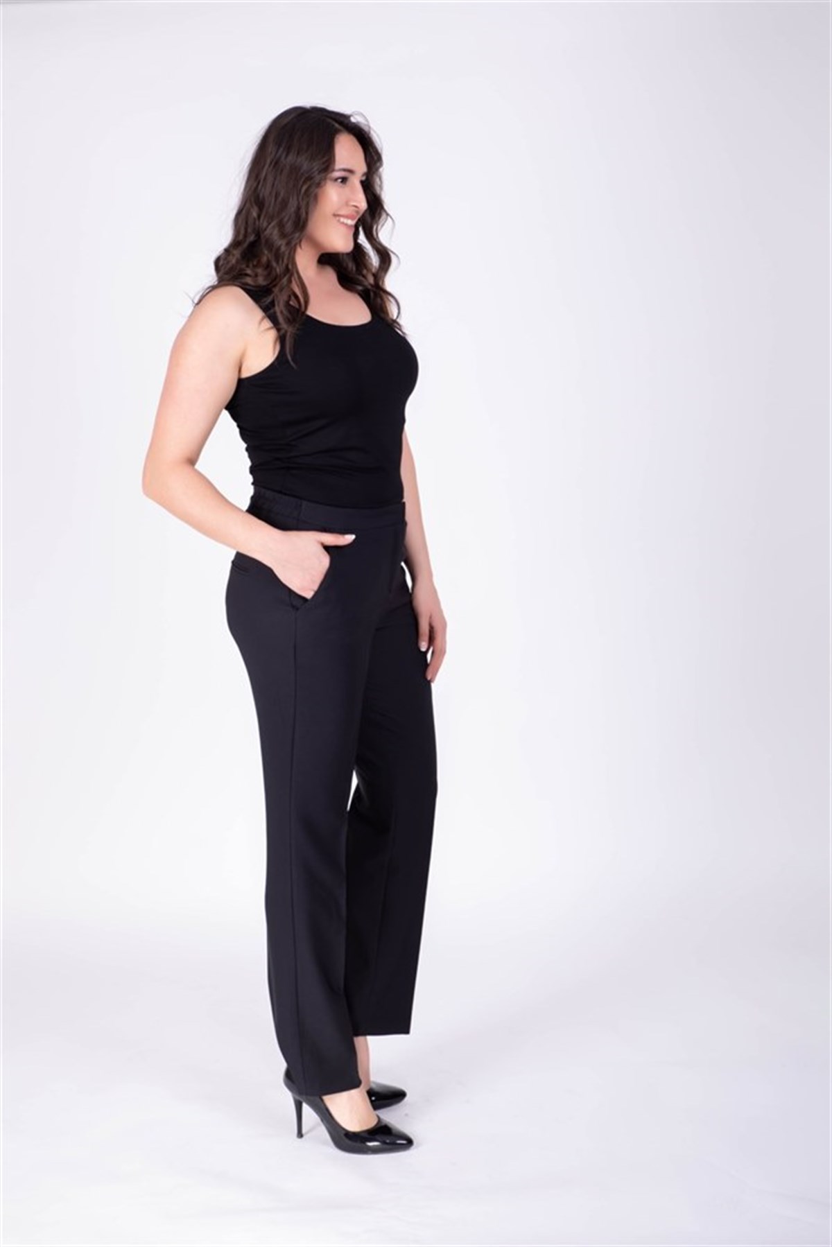 Yanı Lastikli Klasik PantolonMYLINE24032