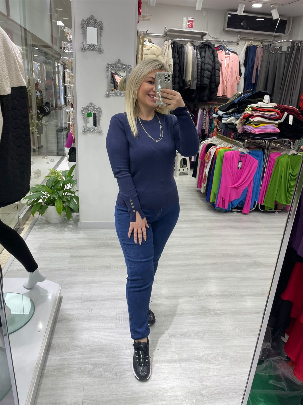İhraç Orjinal Lacivert Kol Detaylı Triko Kazak · 5