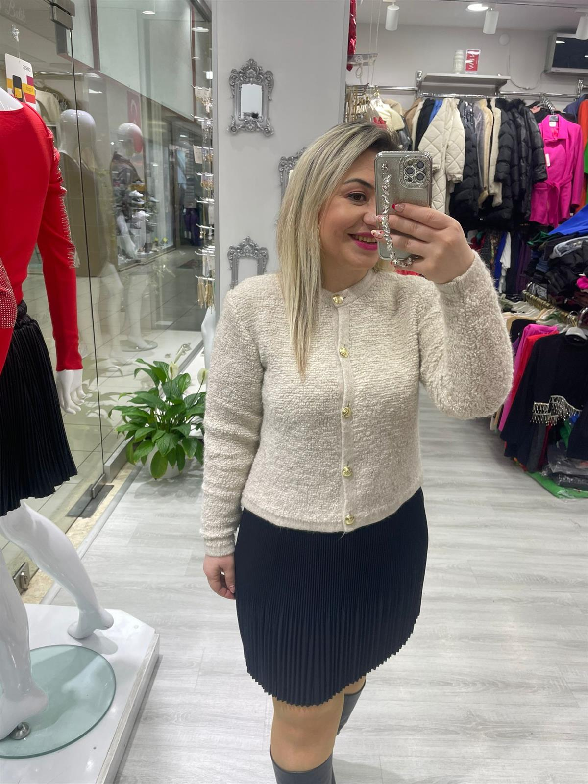 Marka Model Lüx Kalite Tedyy Hırka Bej