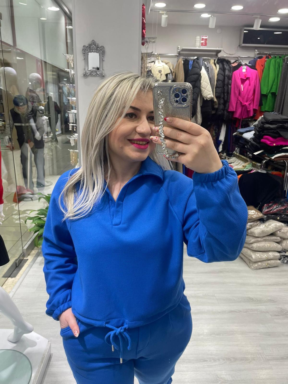 Mavi Wafle Kumaş Polo Yaka Sweat · 5