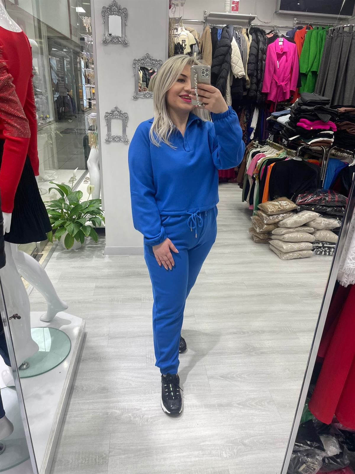 Mavi Wafle Kumaş Polo Yaka Sweat · 8