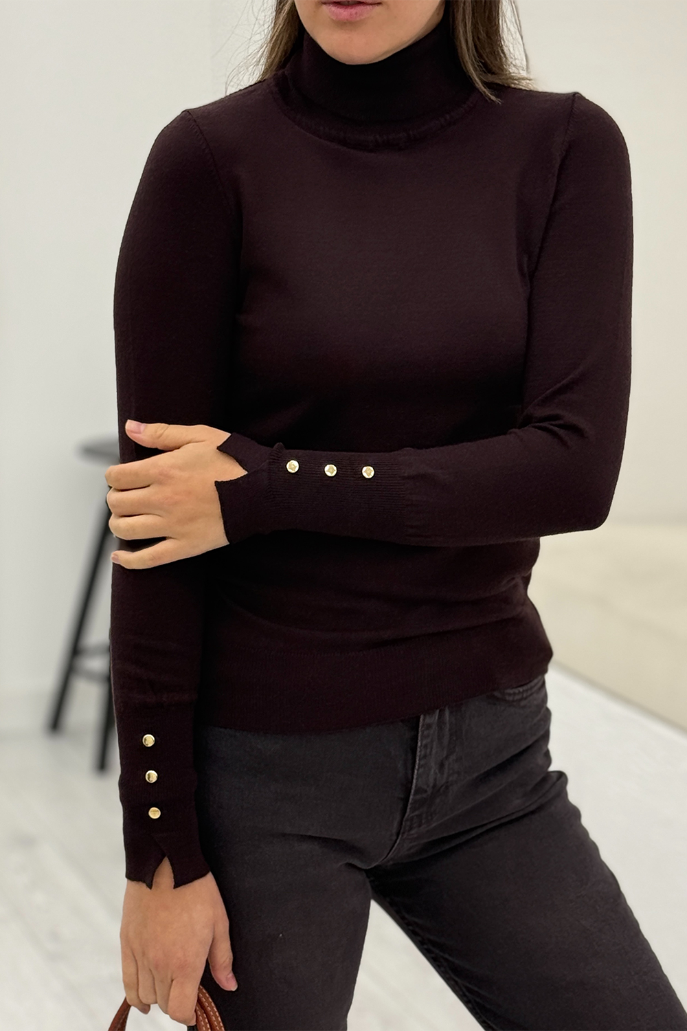 Acı Kahve Balıkçı Yaka Triko 3293