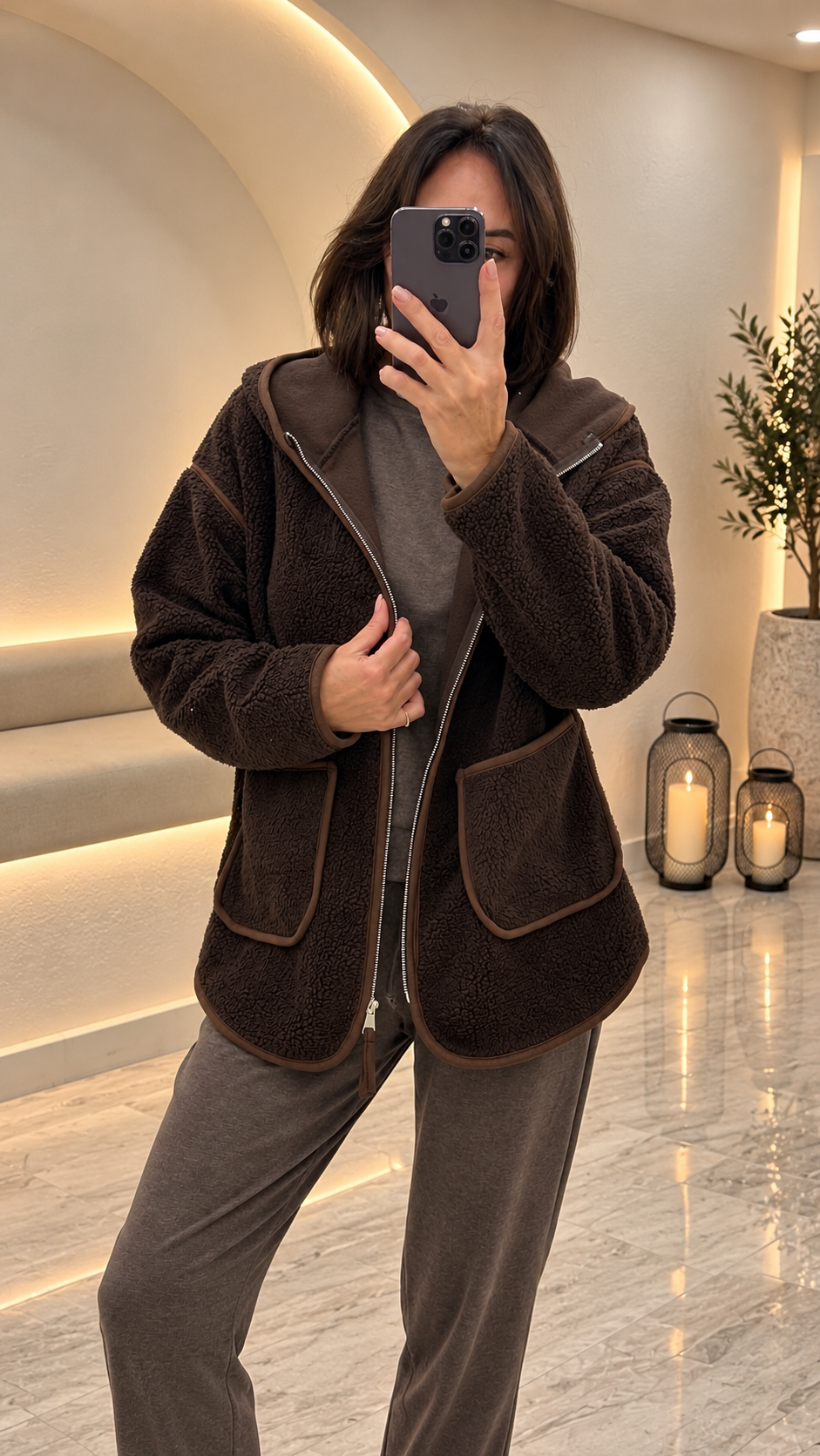 Acı Kahve Polar Ceket 23240