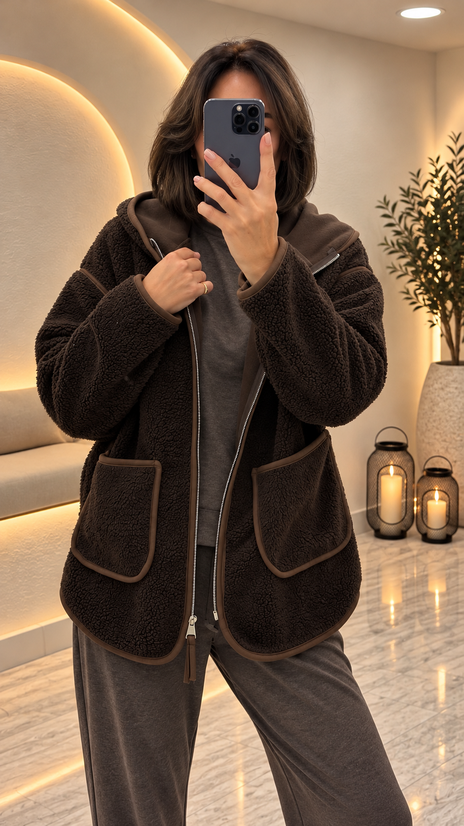 Acı Kahve Polar Ceket 23240