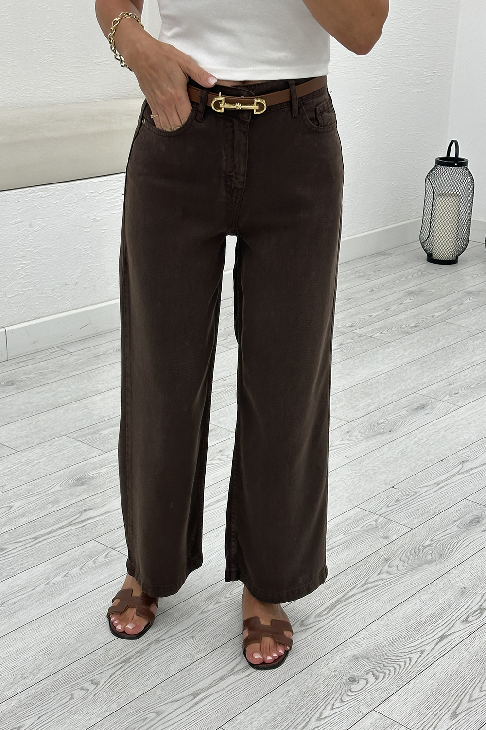 Acı Kahve Tensel Culotte Jean 01026