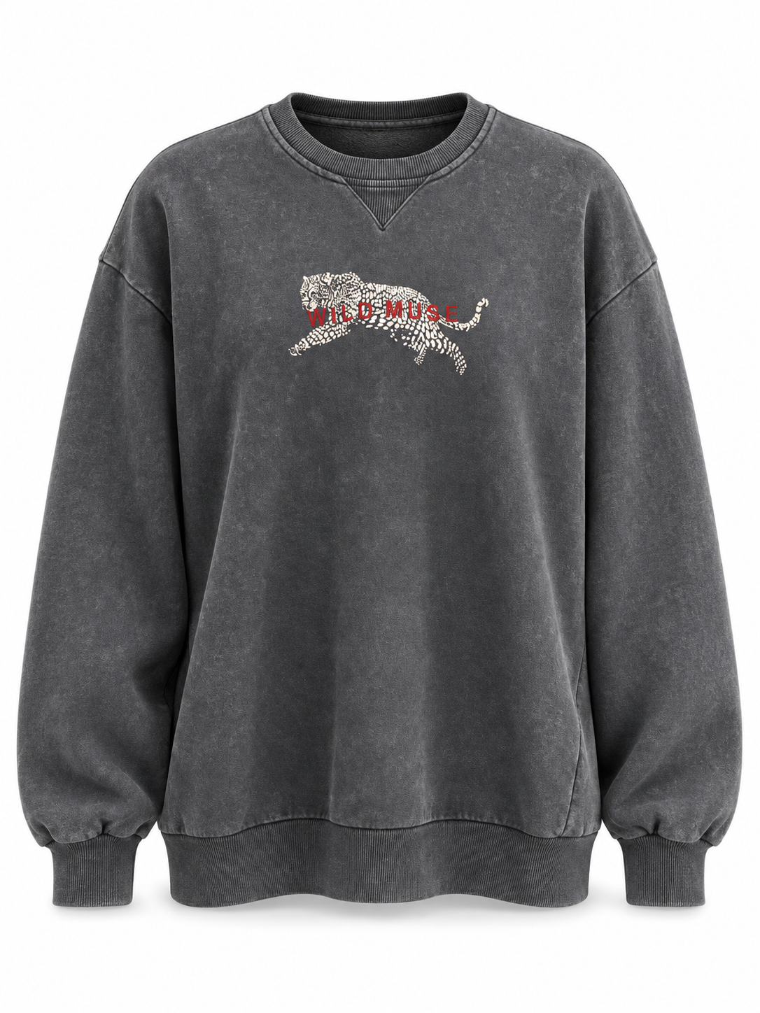 Antrasit Nakışlı Sweatshirt 9109