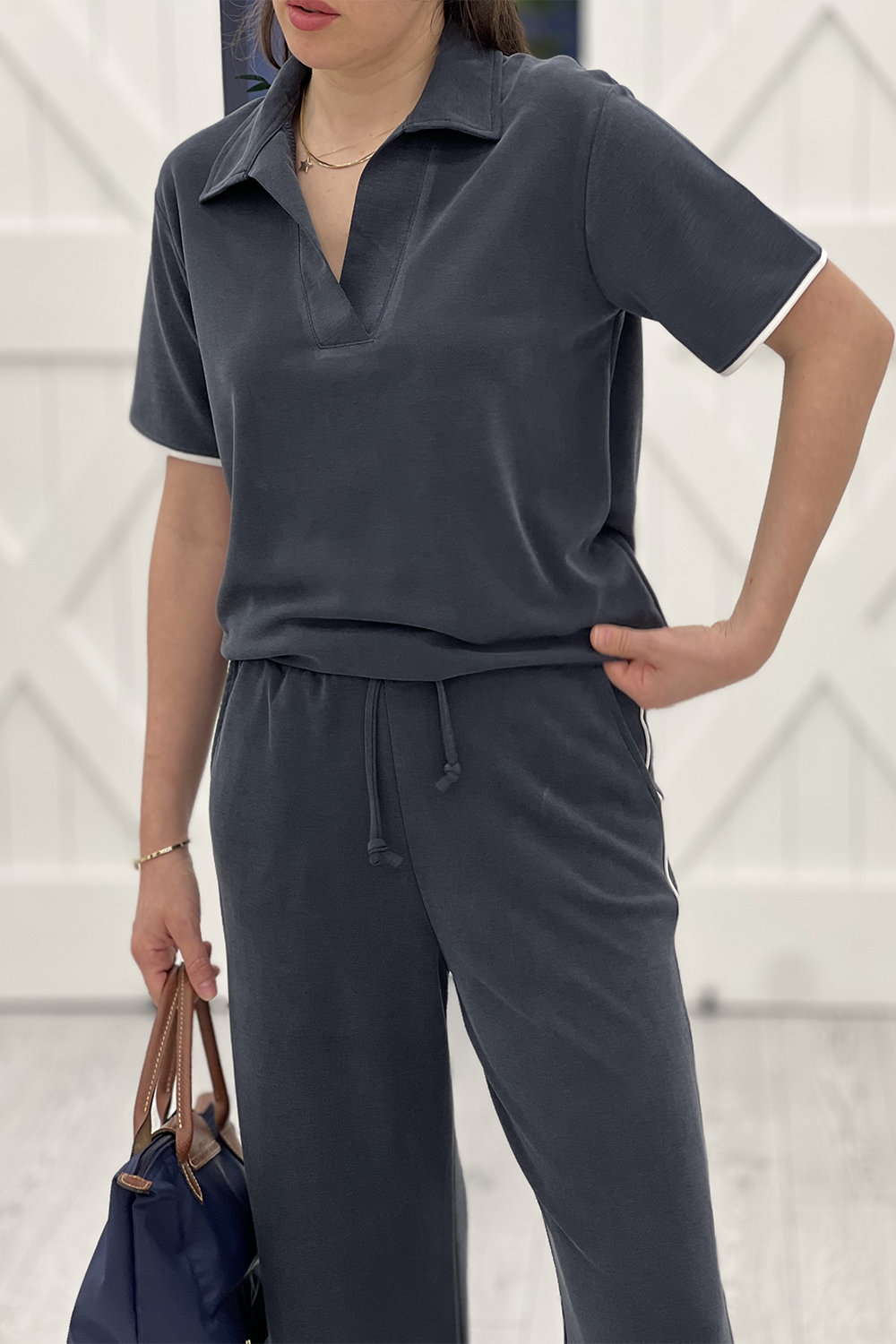 Antrasit Polo Yaka Takım 2655