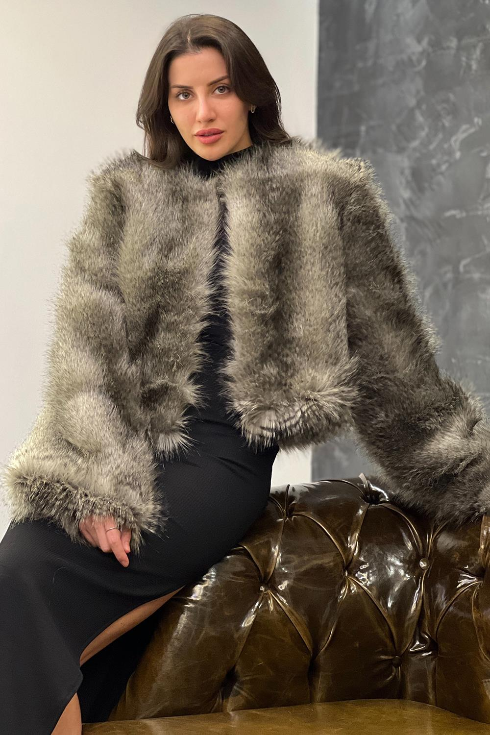 Antrasit Suni Premium Kürk 510085