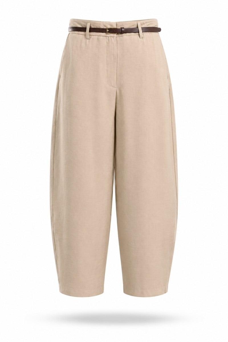 Bej Kemerli Pantolon 444