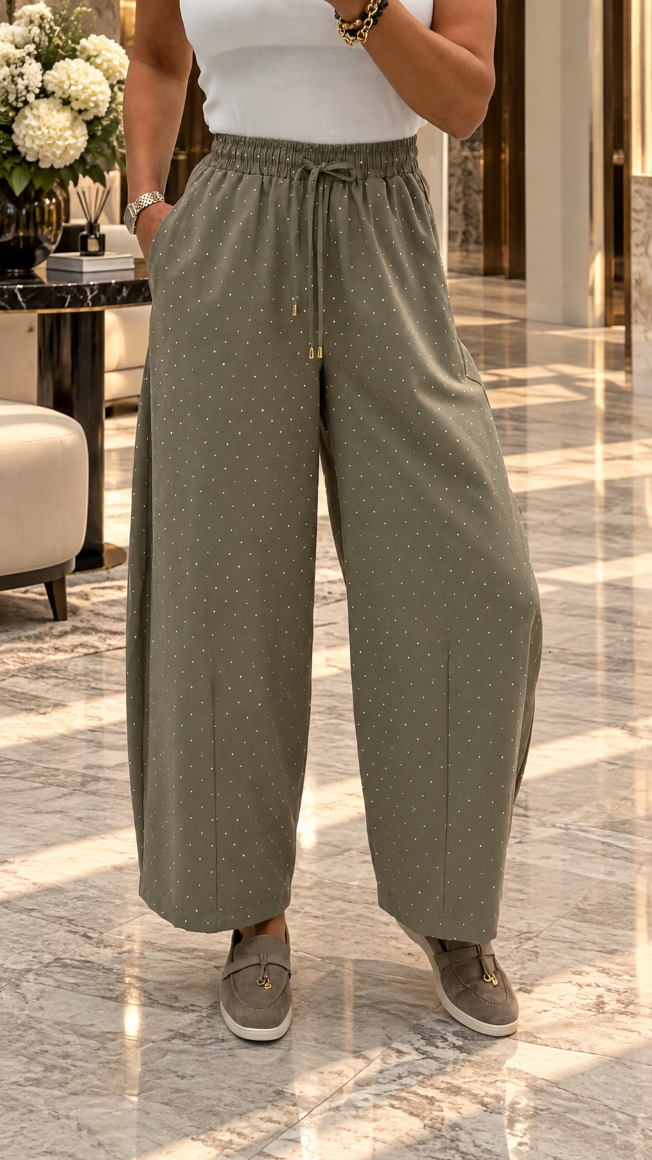 Bej Taşlı Pantolon 51470