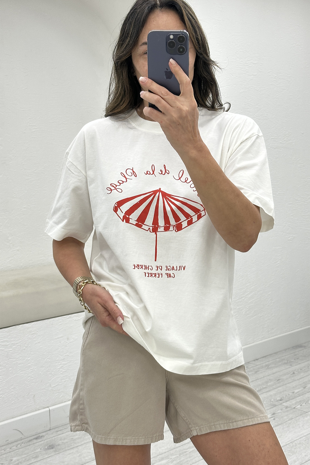 Beyaz Baskılı Tshirt 261041