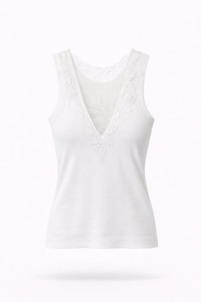 Beyaz Dantelli Atlet 261004