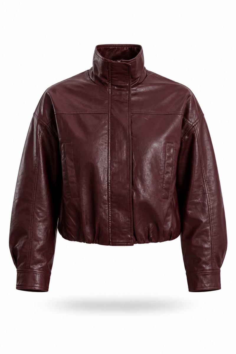 Bordo Deri Ceket 100020