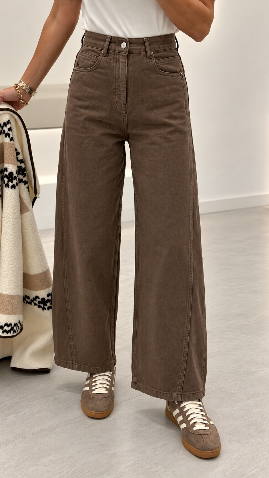 Camel Dikiş Detaylı Jean 4286