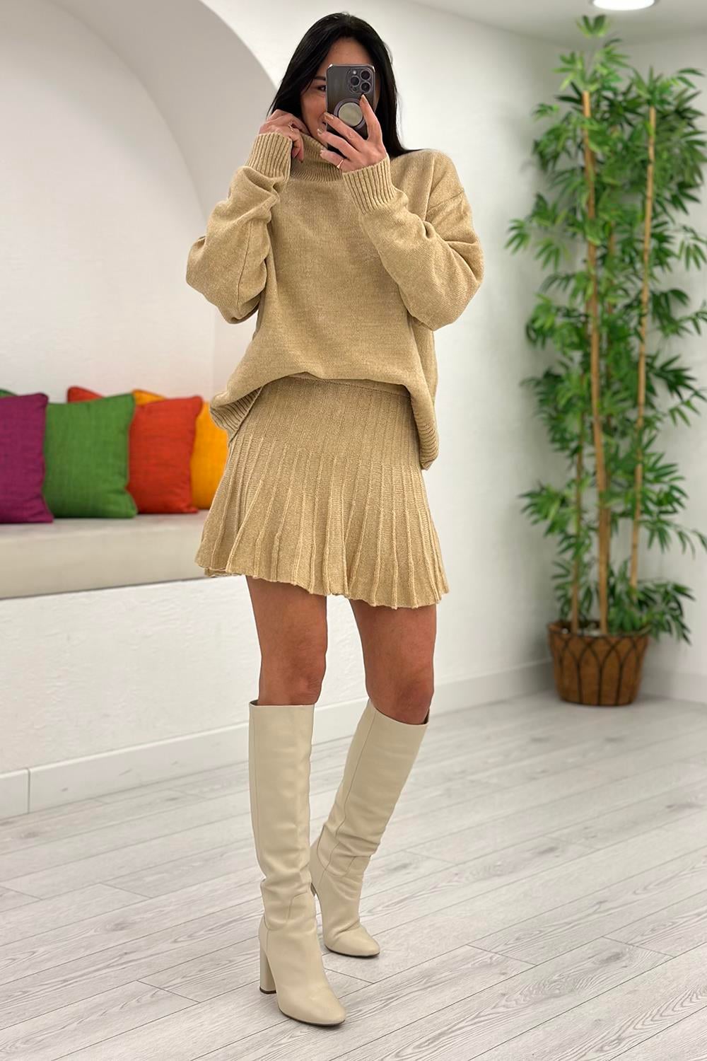 Camel Triko Etek Takım 1074