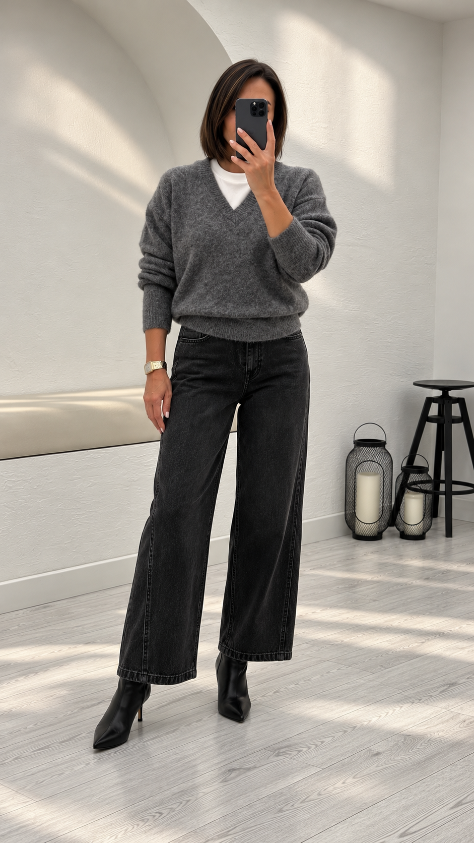 Füme Dikiş Detaylı Jean 545