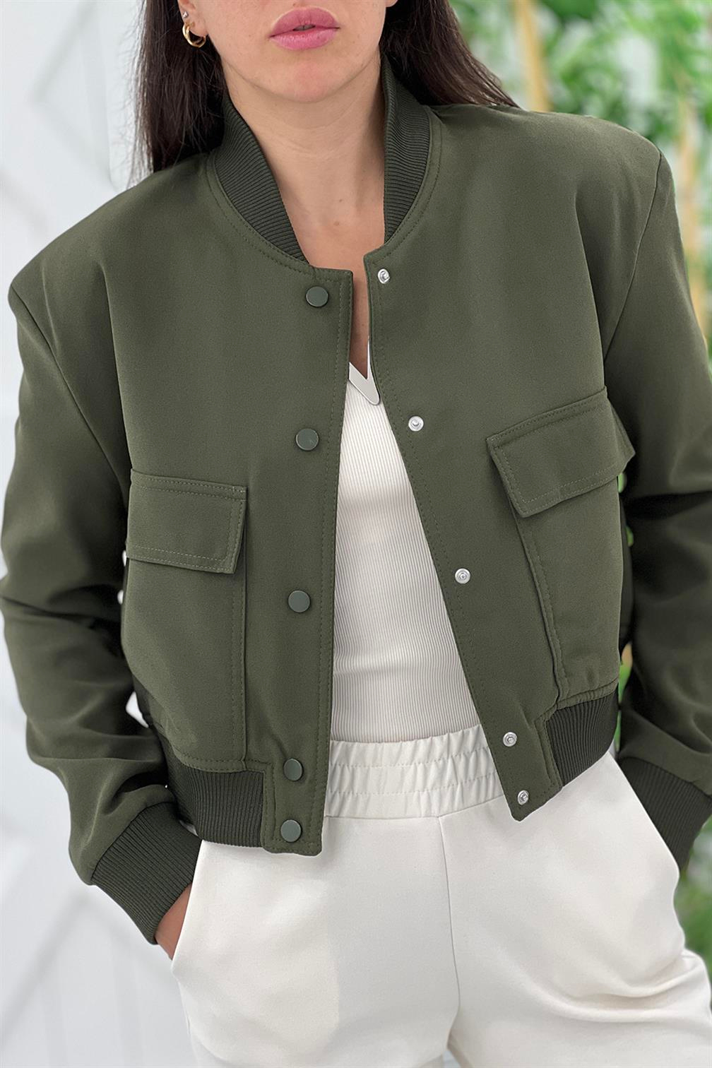 Haki Bomber Ceket 54404
