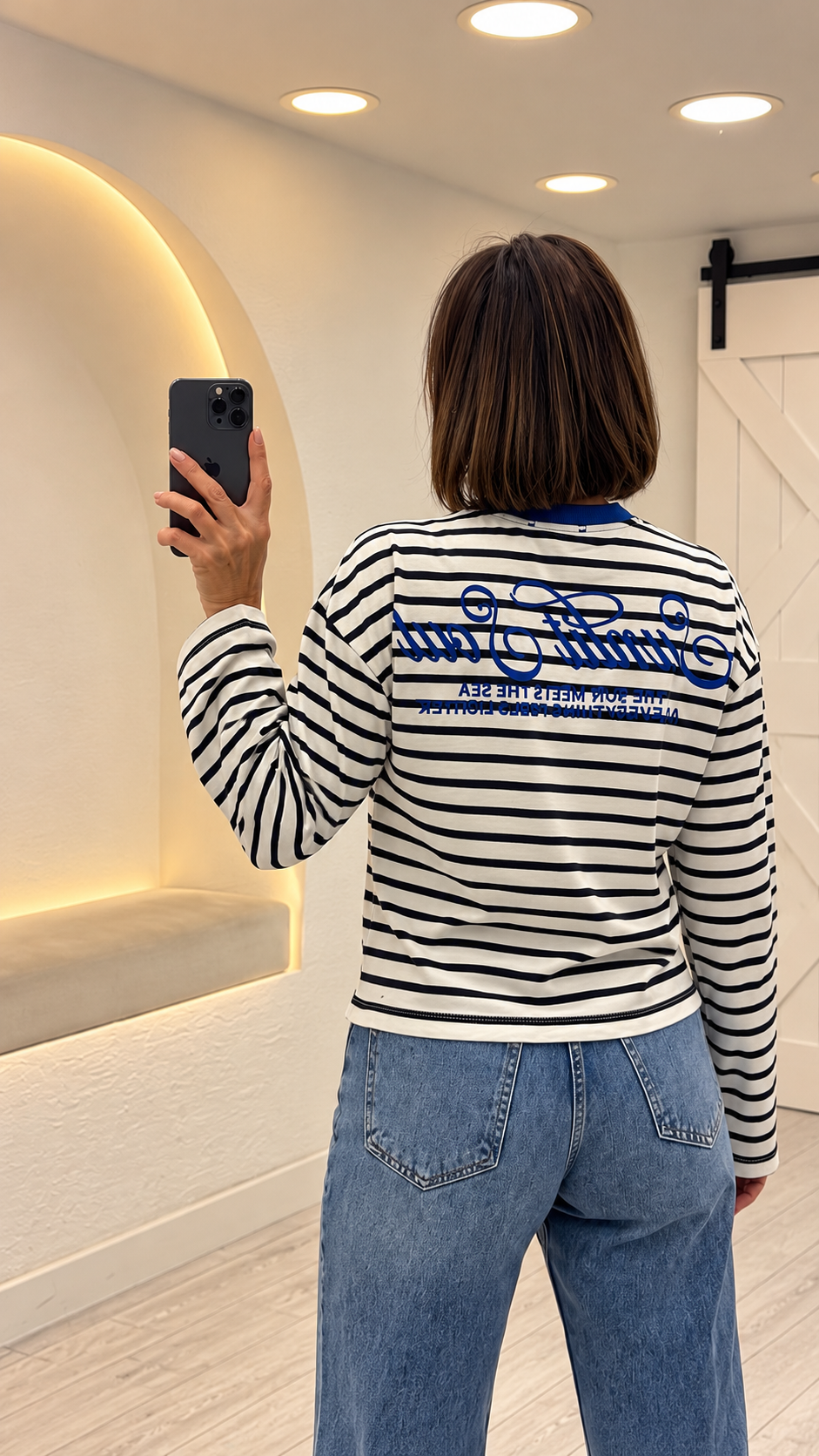 Kahverengi Çizgili Tshirt 4330