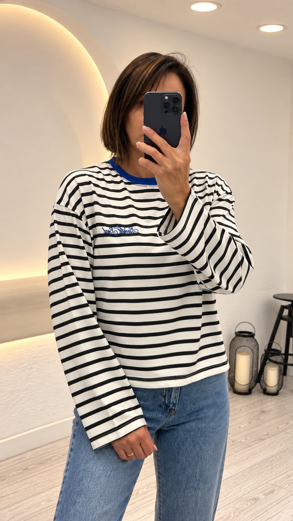 Kahverengi Çizgili Tshirt 4330