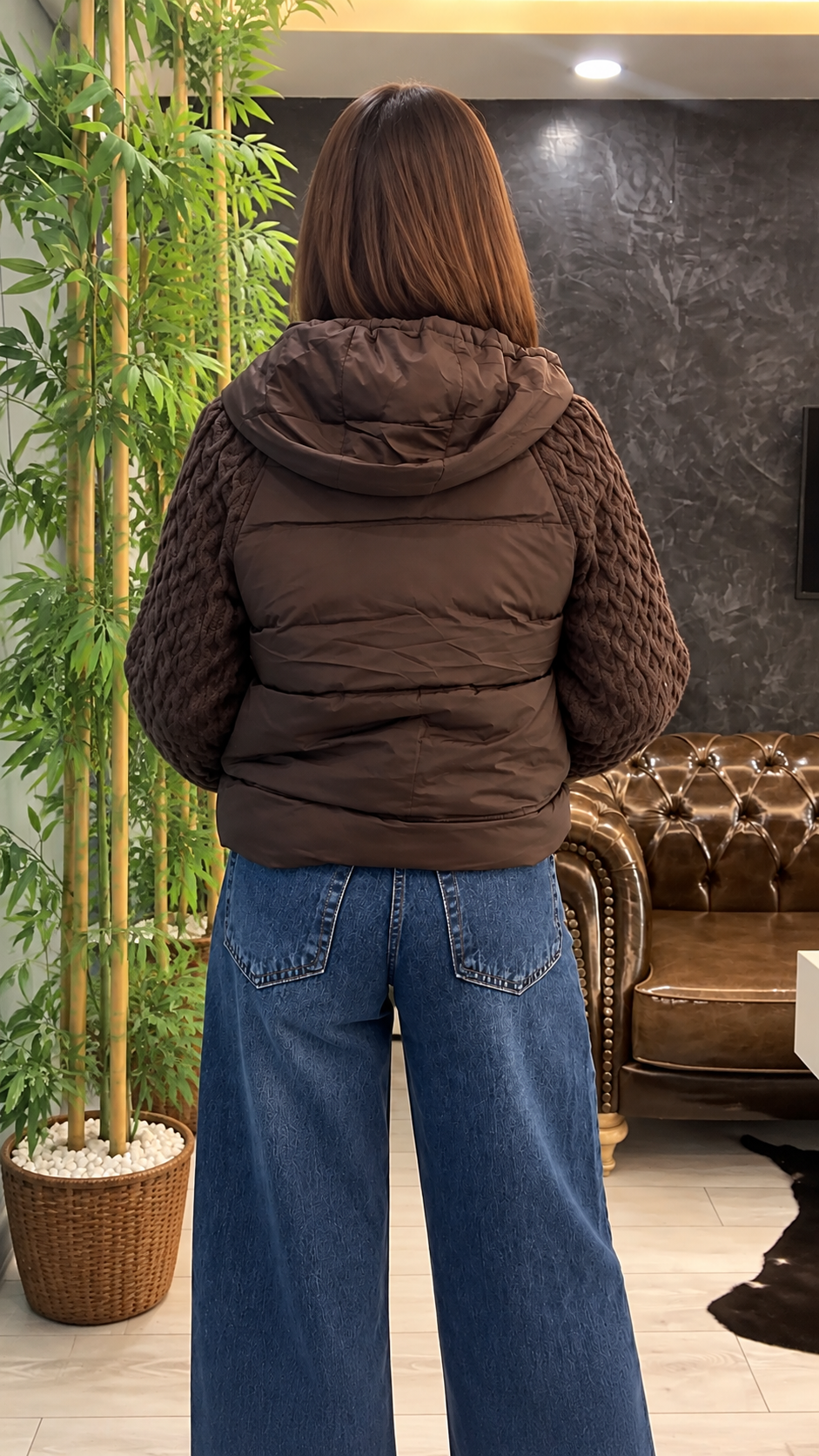 Kahverengi Kolları Triko Mont 4323