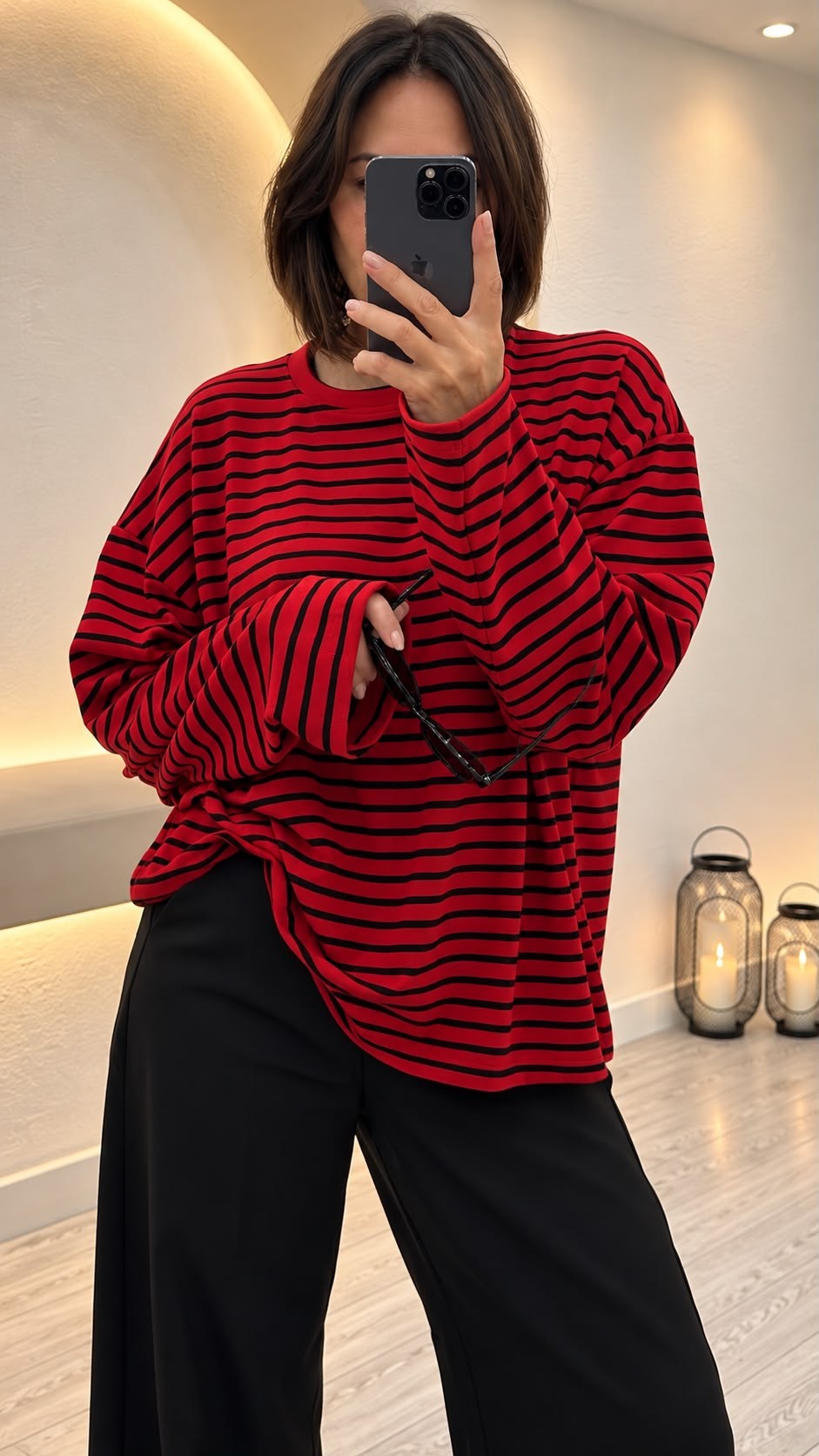 Kırmızı Çizgili Triko 0221