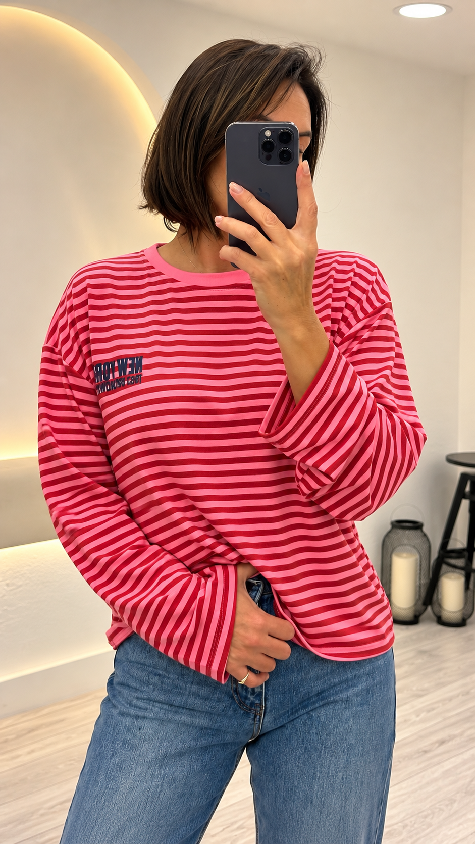 Kırmızı Çizgili Tshirt 4619