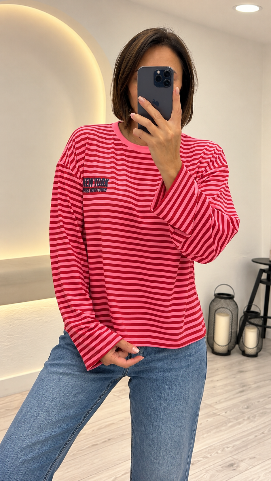 Kırmızı Çizgili Tshirt 4619