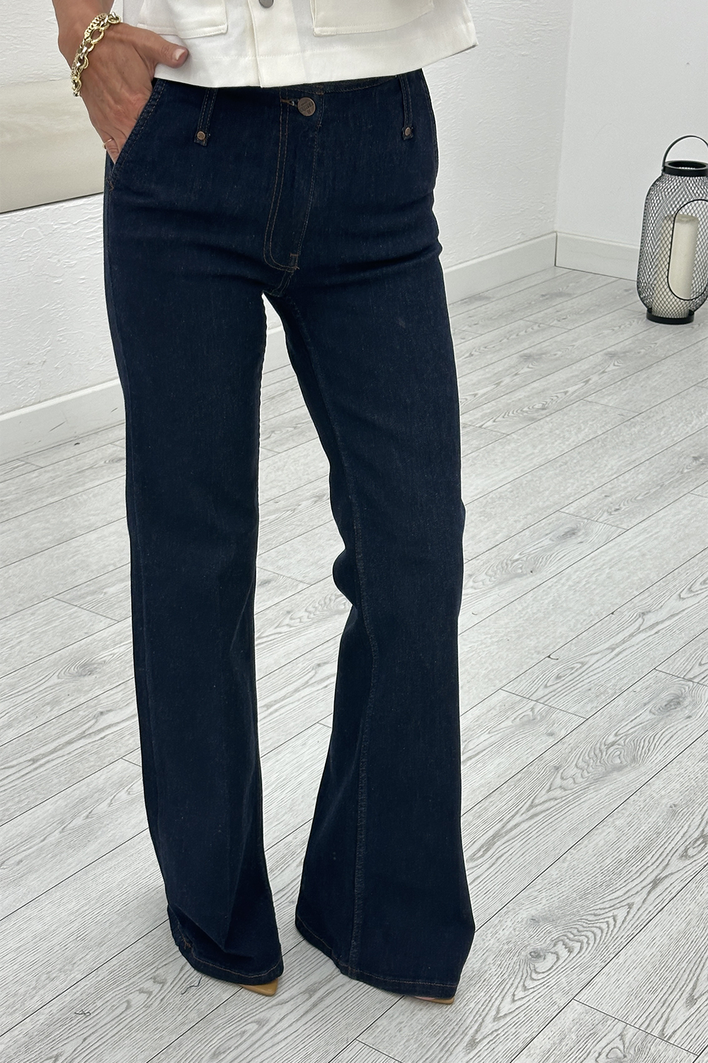 Koyu Mavi Flare Jean 546011