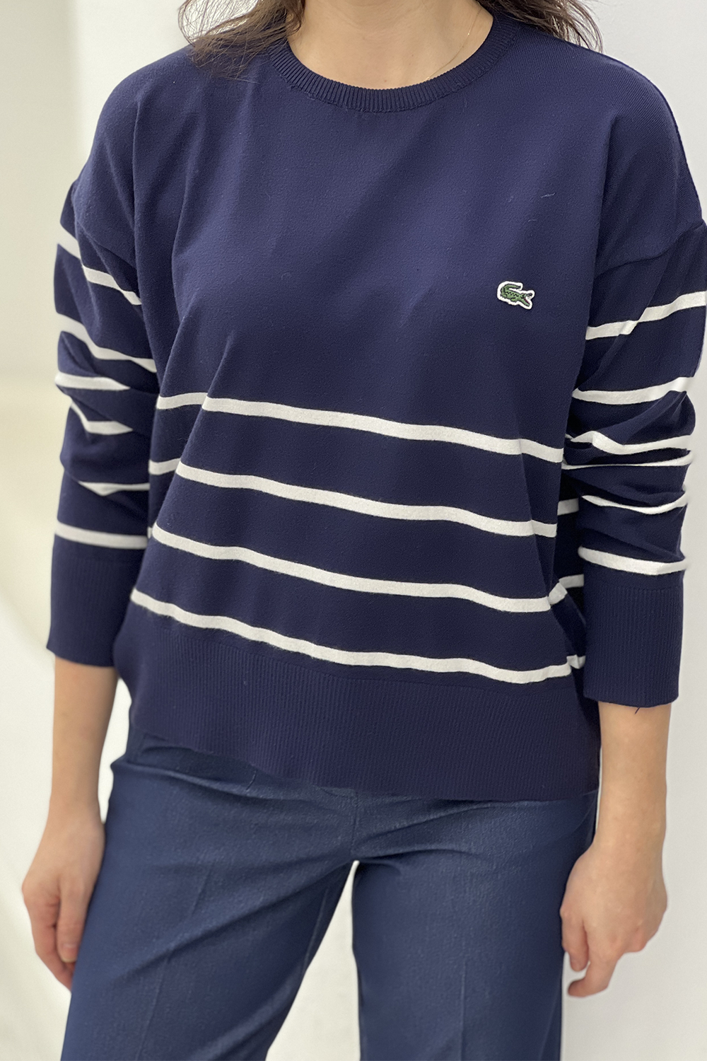 Lacivert Çizgili Triko 2408