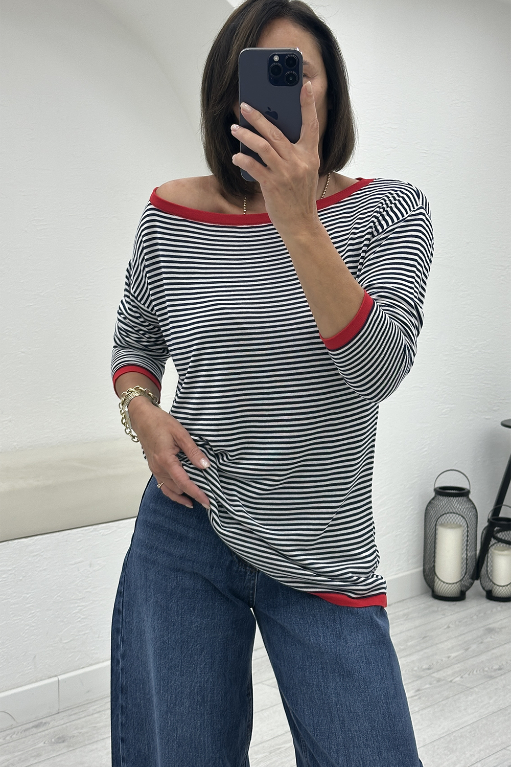 Lacivert Çizgili Triko 251331